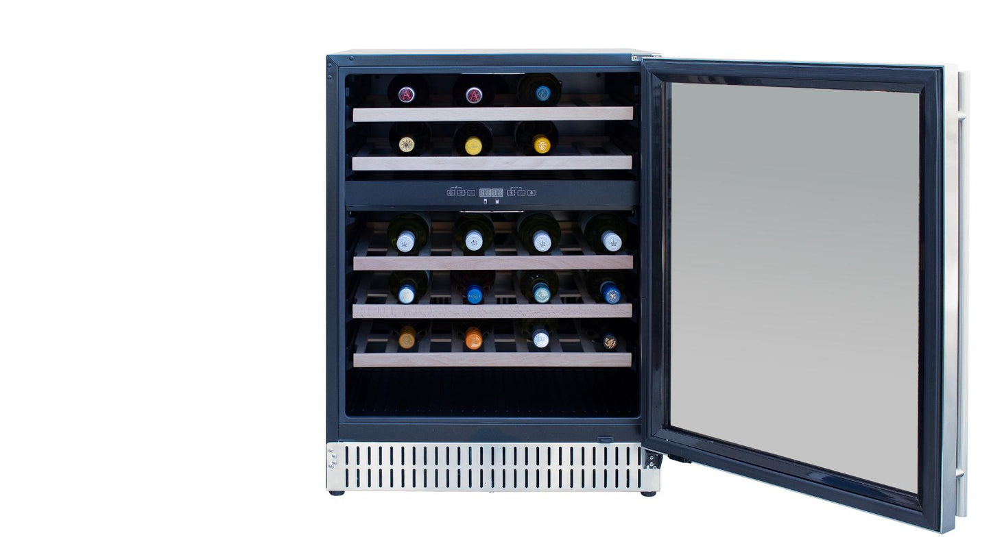 Summerset Grills 24" Outdoor Rated Dual Zone Wine Cooler