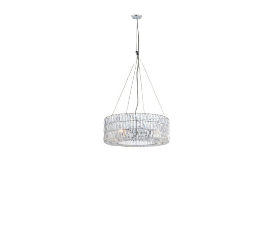 HomeRoots HomeRoots Silver Lantern Metal Chandelier With Silver Shades
