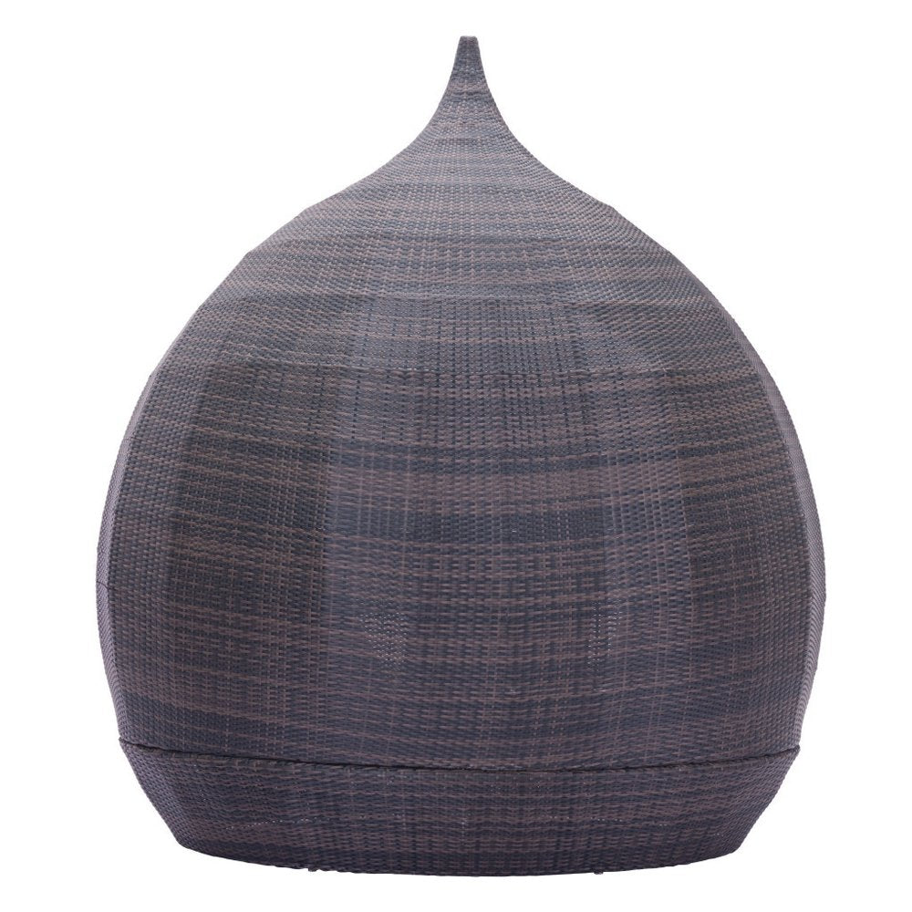 HomeRoots Teardrop Shaped Brown and Beige Daybed