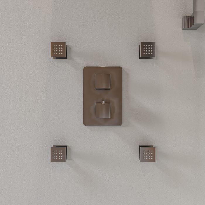 ALFI brand 3 Way Thermostatic Shower Set with Body Sprays